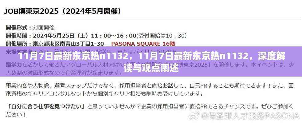 11月7日最新东京热n1132，11月7日最新东京热n1132，深度解读与观点阐述