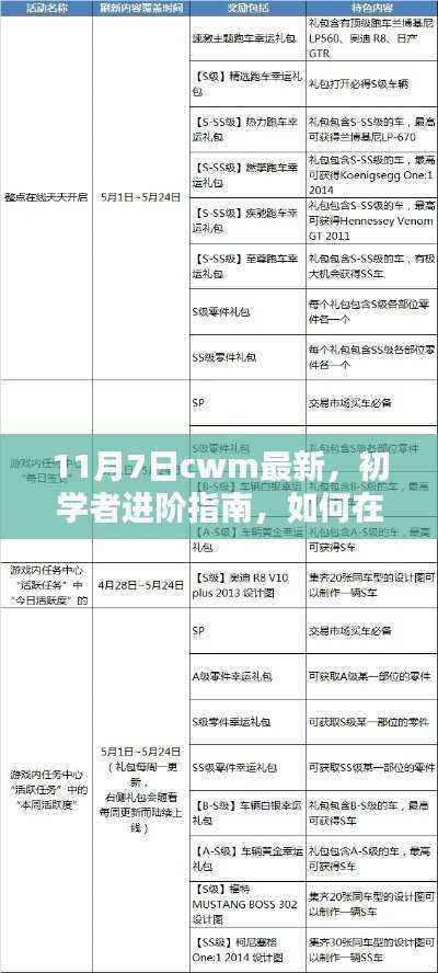 初学者进阶指南，如何在11月7日使用cwm完成最新任务攻略